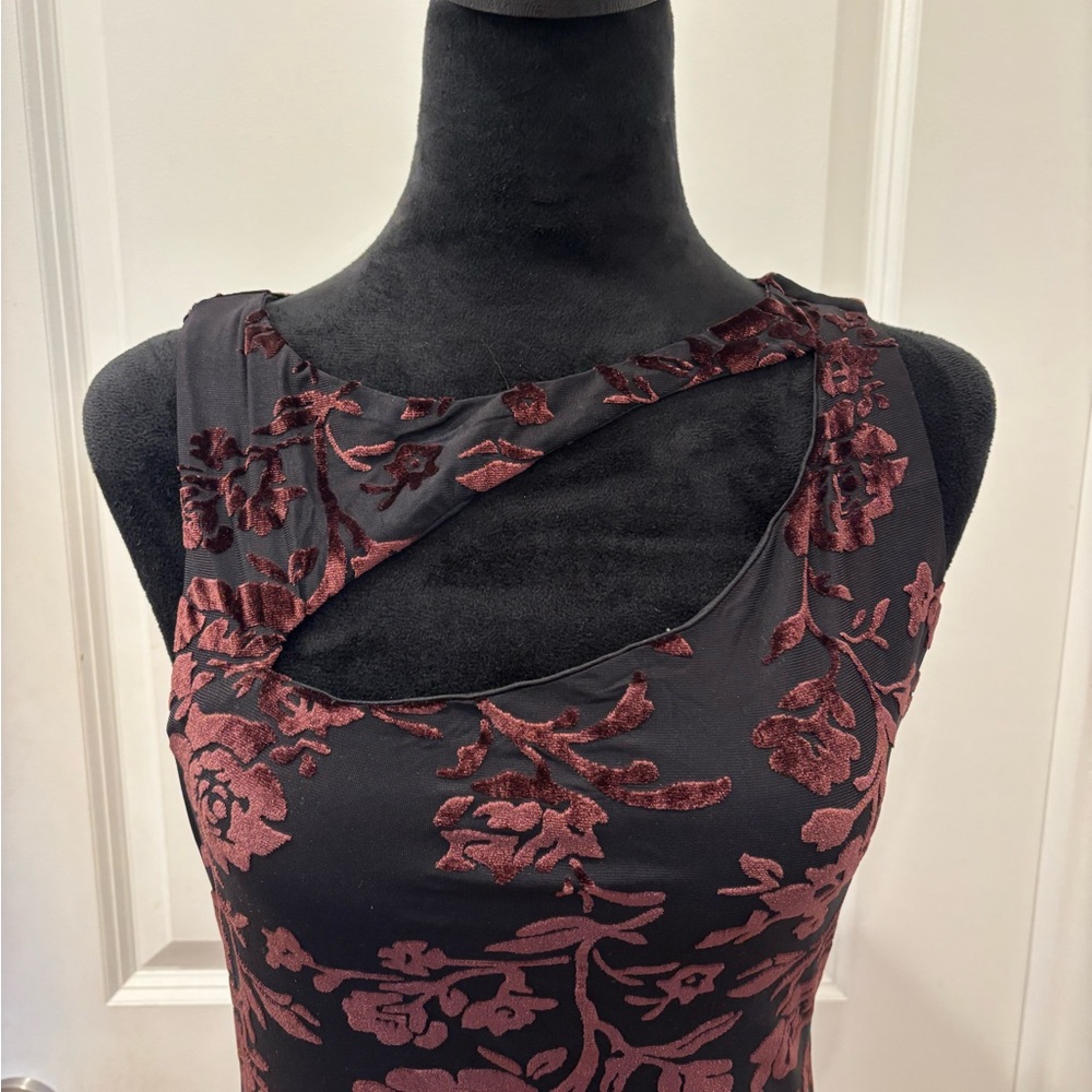 NWT Thirty Thirty cutout sleeveless velvet burnout Maxi Dress - L